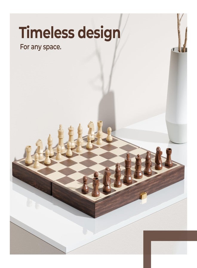 Lifelong Premium Wooden Chess Board Set with Handcrafted Chessmen Compact & Foldable - Classic Travel Chess for Kids & Adults (12 * 12inch) - Image 5